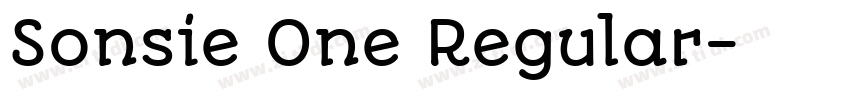 Sonsie One Regular字体转换